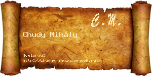 Chudy Mihály névjegykártya